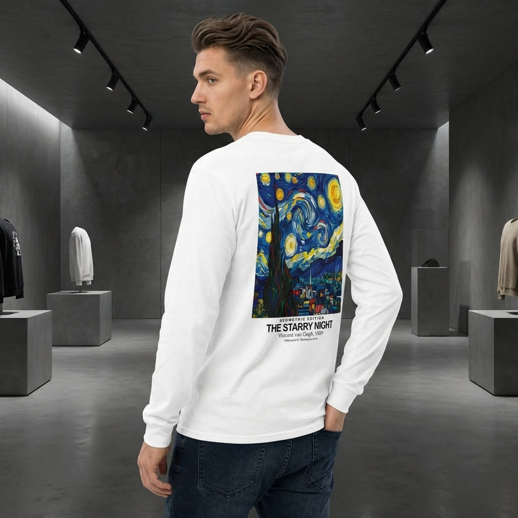 The Starry Night Longsleeve T-Shirt - GEOMETRIC EDITION