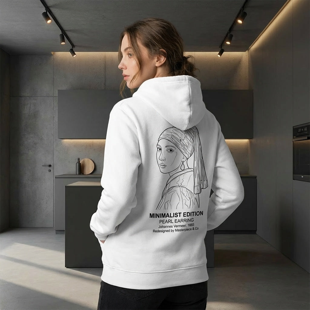Girl with a Pearl Earring Hoodie - MINIMALIST EDITION-2