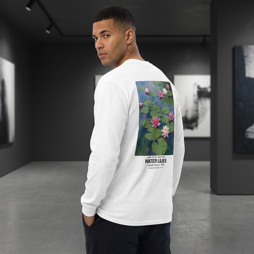 Water Lilies Longsleeve T-Shirt - LOW POLY EDITION-2