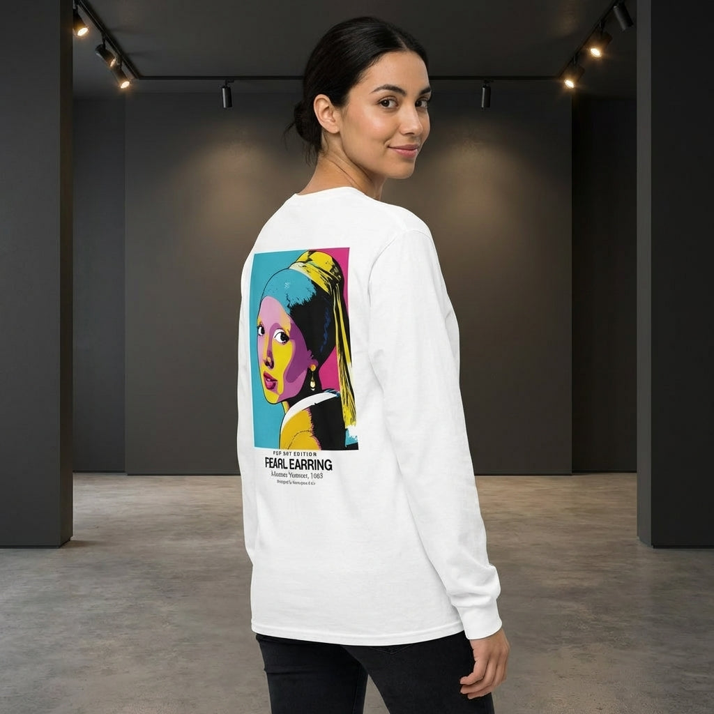 Girl with a Pearl Earring Longsleeve T-Shirt - POP ART EDITION-3