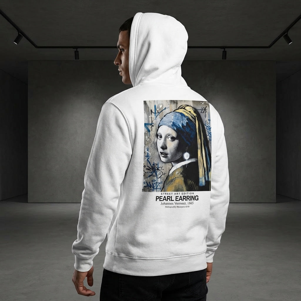 Girl with a Pearl Earring Hoodie - STREET ART EDITION-3