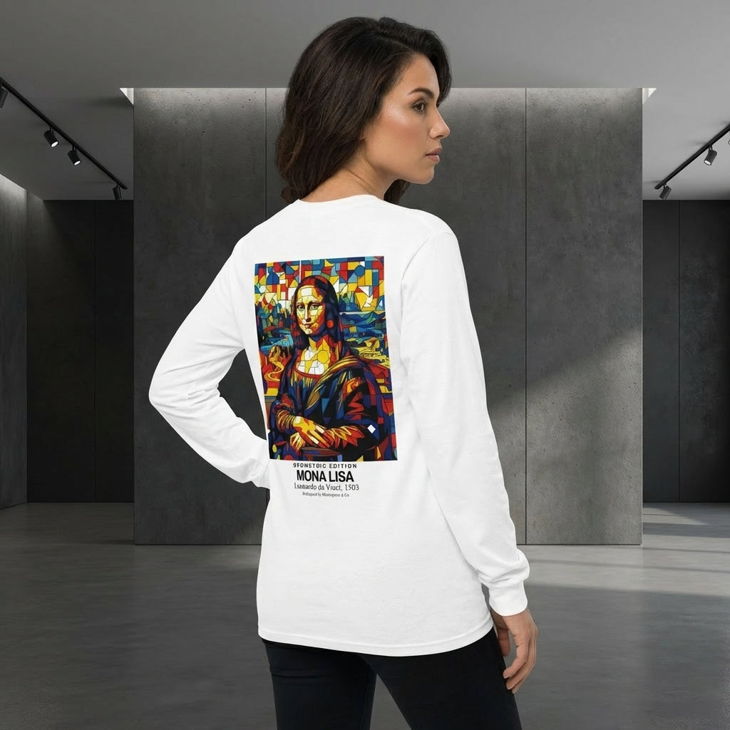 Mona Lisa Longsleeve T-Shirt - GEOMETRIC EDITION-3